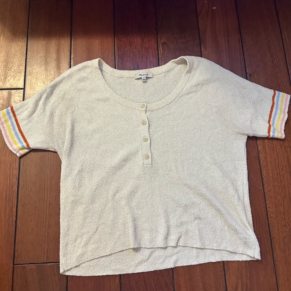 Madewell Cream Short Sleeve Tee Relaxed Fit